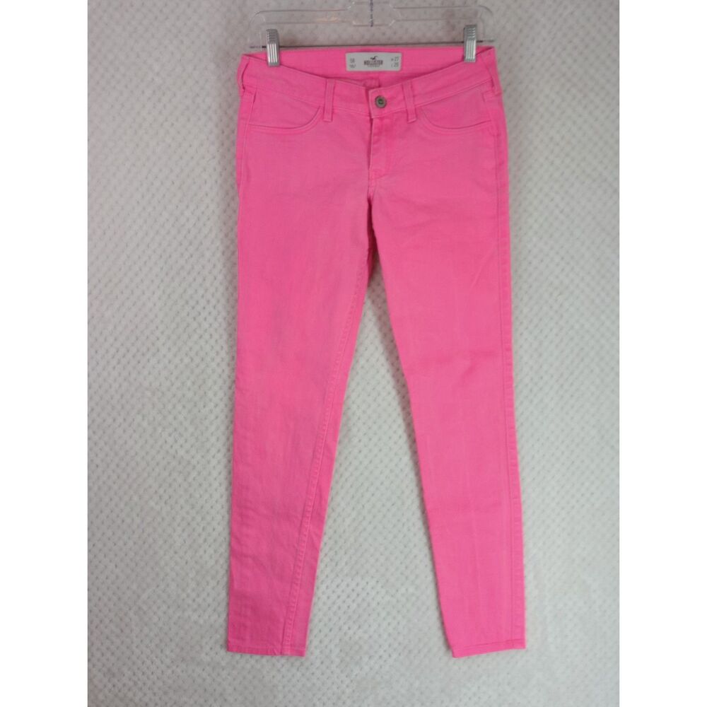 Hollister Women's 27x29 (5R) Neon Pink Stretch Skinny Jeans
